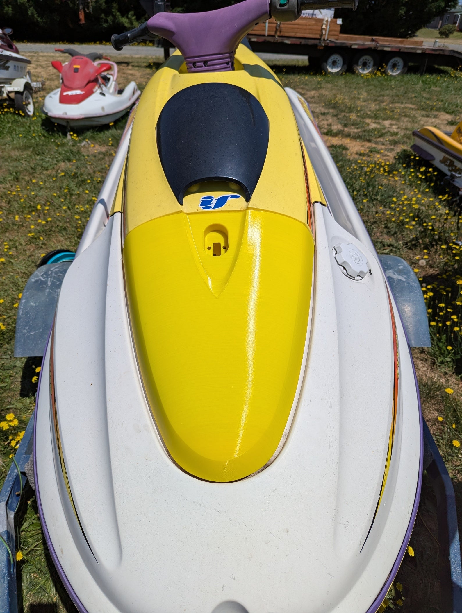 Yamaha WaveBlaster 2 760 Custom 3D Printed Hood for the Wave Blaster 2 yellow