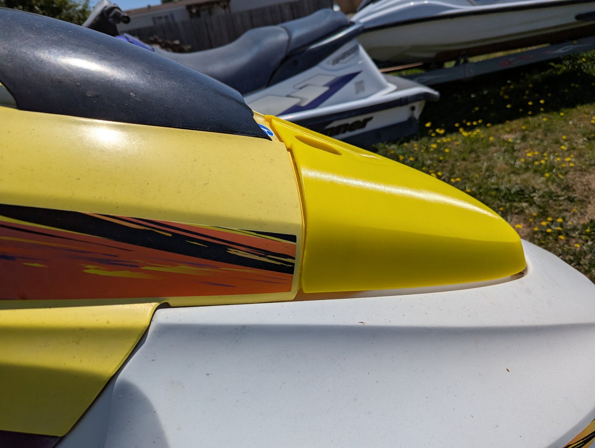 Yamaha WaveBlaster 2 760 Custom 3D Printed Hood for the Wave Blaster 2 yellow