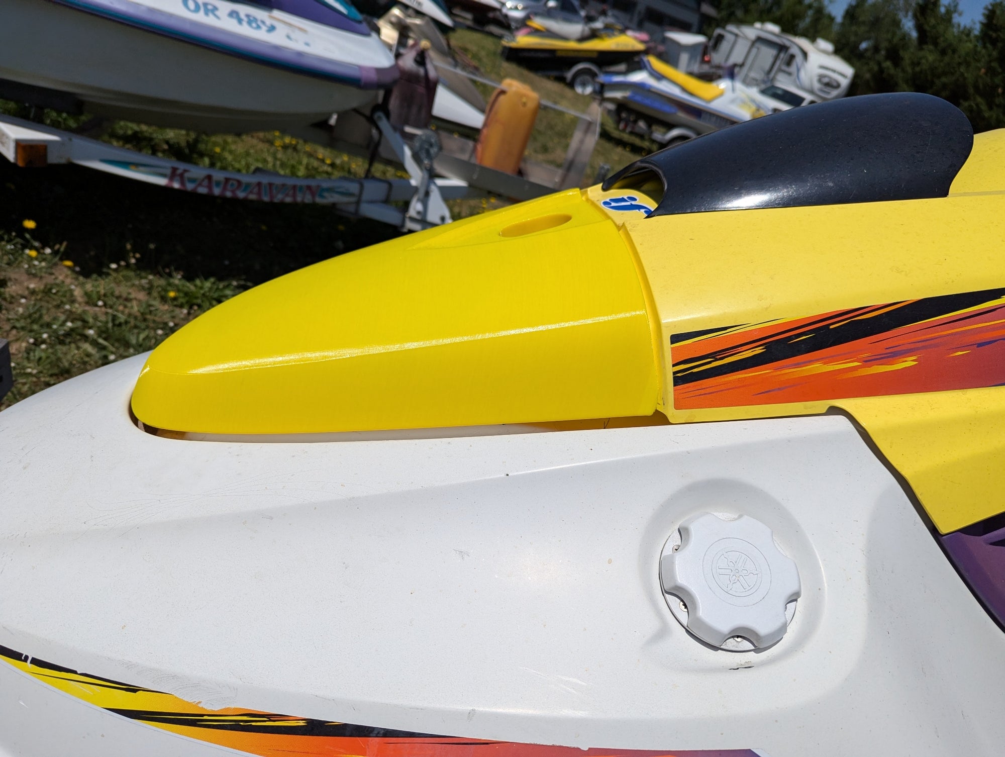 Yamaha WaveBlaster 2 760 Custom 3D Printed Hood for the Wave Blaster 2 yellow