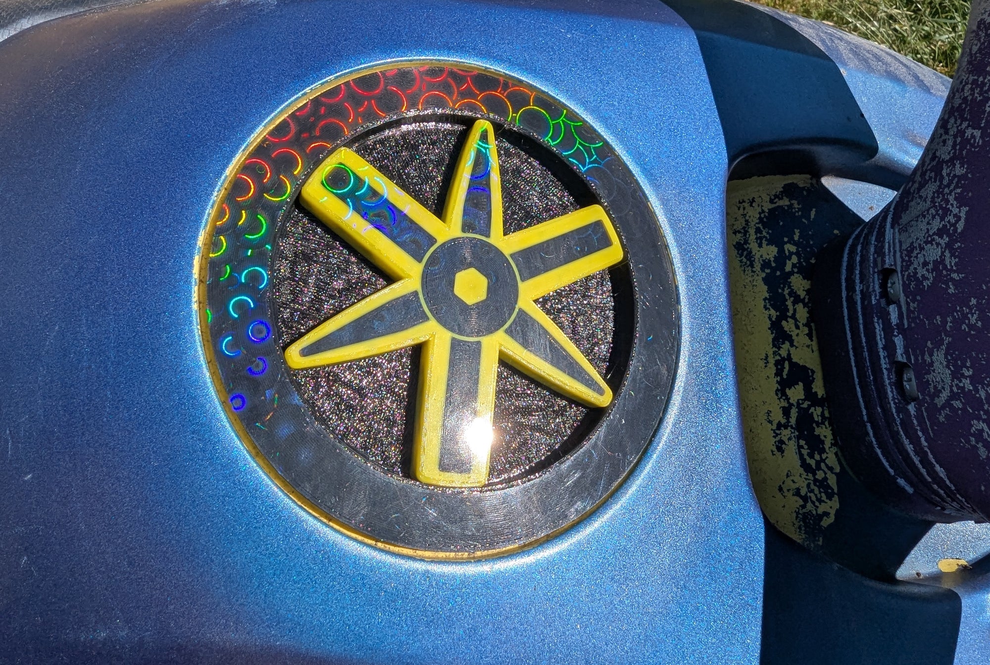 RARE! Yamaha Wave Blaster 2 Storage Lid cap Yellow and Black 96-97