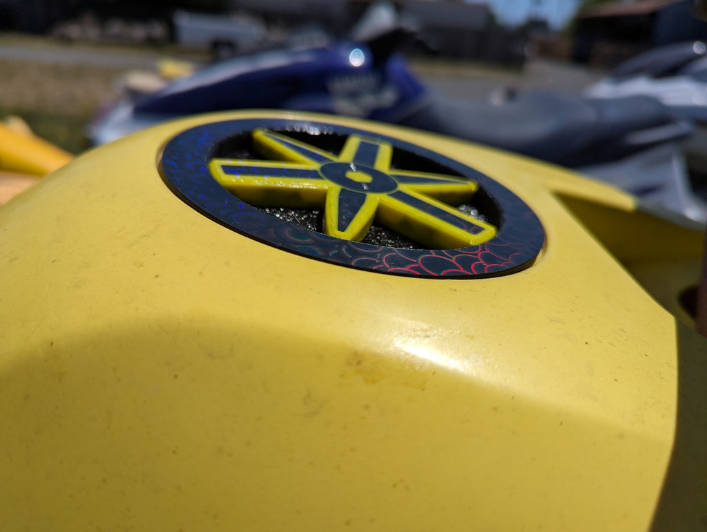RARE! Yamaha Wave Blaster 2 Storage Lid cap Yellow and Black 96-97